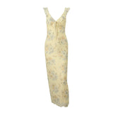 Zingj The New Summer Women's Sexy Low-Cut Hot Girls Holiday Style Retro Print Slim Halter