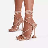 Heels Large-Size French-Style Spine High-Heeled Sandals Women's Shoes Spring And Autumn