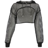 Resort Style Personality Grid Splicing With Hooded Hooded Sunscreen Shirt Women's Sports Leisure