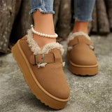 Snow Boots Women 2025 Winter New Retro Birken Cotton Boots Plus Thick Thick Cotton