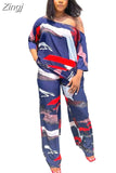 Pieces Women's Sets 2023 Autumn Winter Off The Shoulder Pullover Suit Tops And Pants Suits Two Piece Set Tracksuit