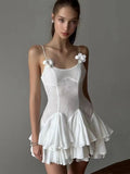 2024 Summer New Body-Repair Sexy Perspective Sling Dress High-End Temperament Lotus Leaf Skirt Small Dress