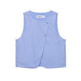 Women's Explosive Vertical Striped Waistcoat + Straight Trousers