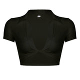 Sexy Thin Spring Perspective Open Fork Design T-Shirt Hottie Short External Mesh Sunscreen