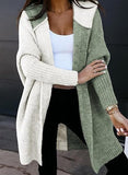 Hooded Knitted Cardigan Women's Long Sweater Women's Coat In The Autumn And Winter Of
