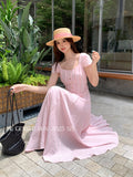 Xixi 2025 Summer New French Temperament High-Waisted Dress Pure Desire Holiday Dress Women