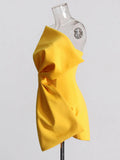 2025 New Fashion Sexy Solid Color Bow Splicing High-End Sense Slimming Bra Dress Dress