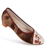 Zingj Women's Shoes Printed Embroidered Cloth Shoes Women's Single Shoes Hanfu Shoes National Style Satin New Collocation Cheongsam National Style Retro Embroidered