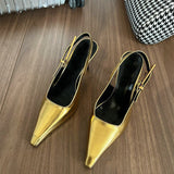 Summer New Summer Children Fashion Temperament Denim Cloth Leopard Single Shoes Women's Fine Heel