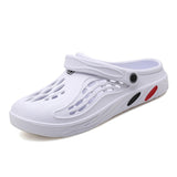 Summer New Men's Hole Shoes Breathable Beach Shoes Outdoor Half Drag Bag Head Personality Cold