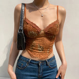 Asymmetric Mesh Crop Cami TopOutfit