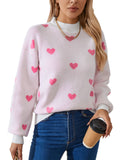 And Winter Valentine's Day New Sweater Women's Fashion Love To The Collar Collar Knitted