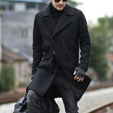 Winter New Ebay Double-Dled Middle-Long Men's Collar Hairs And Wind Coat