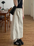 Pocket Work Dress Summer High-Waist A Word Casual Design Feeling Of Medium And Long