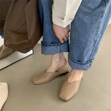 Wear Ladies Slippers Baotou Summer Half Slippers Flat-Soled Muller Shoes Fashion Beach Women Cold