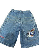 Y2K Vintage Denim Shorts Men's Harajuku Punk High-Waisted Denim