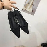 Sandals Women 2025 Summer French Fairy Wind Gentle Dress Small Heel Tip Net Yarn Point Single
