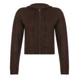 Women's Dress Autumn / Winter Ins Internet Celebrity Solid Color Hooded Pocket Sweater Coat
