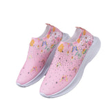 Large-Size Casual Shoes 2025 New Running Shoes 3D Printed Butterfly Water Drill A Foot Lazy Shoes