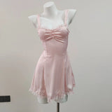 And Summer New Ice Silk Slings Sexy Pure Lusty Sweet Girl Sling Aja Crowear Home Dress Female Pure Desire High