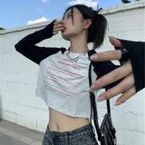 Vintage Raglan Sleeve Crop TopOutfit