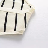 Women's Clothing Explosion V-Neck Sleeveless Striped Knitted Vest Women's