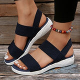 Sandals Women's 2025 Summer Thick-Sed Flat Heel And Fish Mouth Loose One Word With Large-Size Sandals Women's