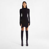 Women's New Fashion Suit Sexy Height Collar Hook Socks Dress Two