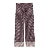 Women 2025 Fashion Printed Silk-Sense Shirt 2157039 Trousers