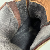 Cowhick Retro Short Boots Women 2025 Autumn And Winter New Thick Bottoms With High-Top Shoes Round Head With Leather
