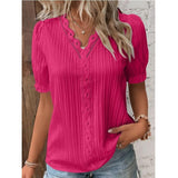 Summer New Holiday Fashion Hollow Short-Sleeved Women's