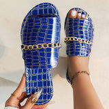 Chain Flat-Bottomed Slipper Women Stone Dew Beach Cool Drag