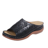 Women's Shoes 2025 Summer Flower Fish Mouth Sandals Hollow Slope And Cool Slippers Women's