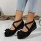 2025 New Large-Size Tip-Tloping Single Shoes Women's Bean Shoes Sports Casual