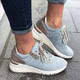 New Casual Women's Shoes Lace Burning Thick-Soled Single