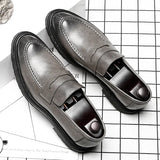 Shoes Male Fashion British Wind One Foot Pedal Lazy Loafers Business Wear Breathable Casual Leather Shoes