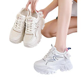 New High-Heeled Shoes Children Summer Thin Breathable Short Thick White Shoes Thin Old Dad