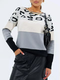 Round-Neck Casual Sweater Autumn And Winter New Women's Knitted Shirt Women's Long-Sleeved Bottom