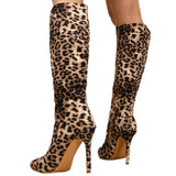 High-Heeled Female High-Heeled Boots Snakes And Ultra-High Wrinkled