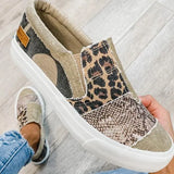 Women's Shoes New Flat-Bottomed Canvas Lazy Shoes Color Large-Size Leisure Single Shoes Lefu