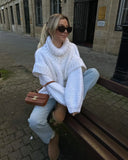 New Sweater Knitted Shirt Women's Fluffy Long-Sleeved Turtleneck