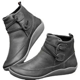 Women's Shoes British Style Shoes Martin Boots Women's Fashion Pure Color Short Boots Casual Large Size Women's