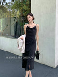 Xixi 2025 Autumn New White Label Thin Temperament With Dress High-End Long Dress Women