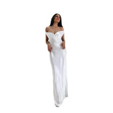 New Women's Temperament Sexy Bareback Dress With A Chest And A Shoulder Fashion