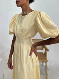 Summer Women's Long Dress Elegant Short-Sleeved