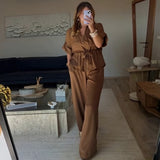 Summer 2025 Summer Commute Elegance Commute Elegance With V-Neck Tie Trousers