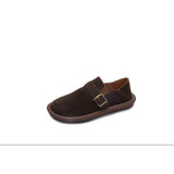 One-Legged Flat-Bottomed Women's Single Shoes 2025 Spring And Autumn New Mori-Sin-Retro Bean Shoes Casual Balley Happy