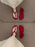 Coffee French Fine-Dip Evening Sandals Fairy Shoes Wear 2025 Summer New Holiday Flat Roman
