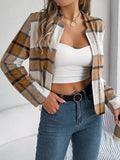 Wind 2025 Live Shooting Autumn And Winter Leisure Lattice Long Sleeves Of The Sleeves Women's