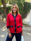 Autumn And Winter New Small Fragrant Coat Casual Crash V-Neck Knitted Cardigan Long-Sleeved Set